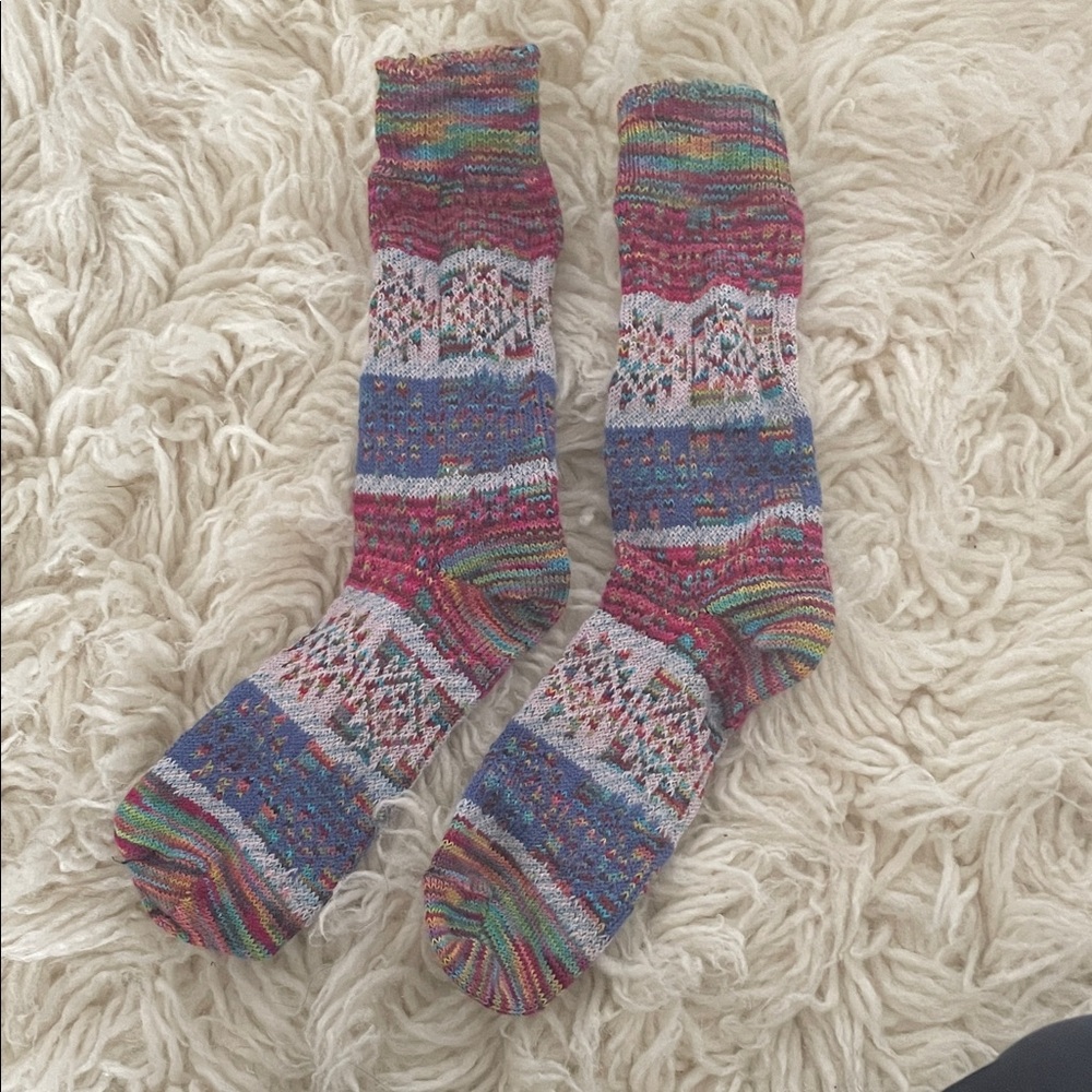Colorful Patterned Alpaca Socks